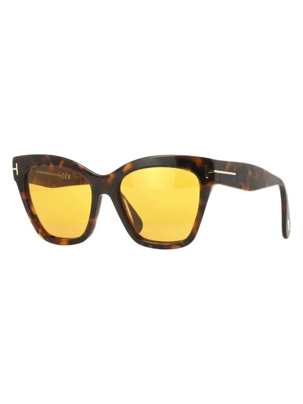 NEW TOM FORD SUNGLASSES ELVIRA TF1217 52E WOMEN CAT EYE HAVANA/YELLOW FT1217